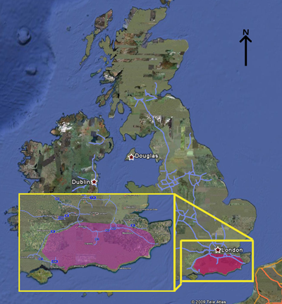 Location of the Weald